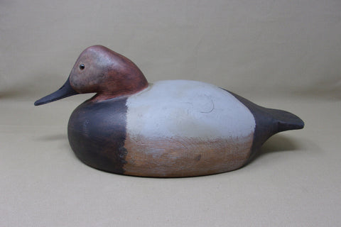 Low Head Canvasback Drake Schmidt Influence, by Larry Reno, Branded (#3556)
