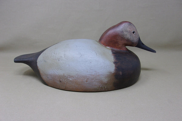 Low Head Canvasback Drake Schmidt Influence, by Larry Reno, Branded (#3556)