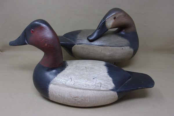 Mike Borrett Working Canvasback Pair  (#3705)