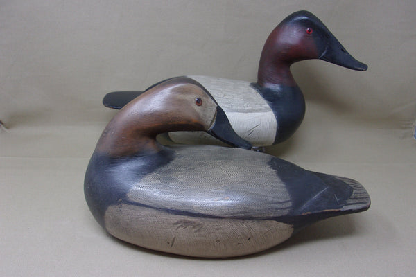 Mike Borrett Working Canvasback Pair  (#3705)