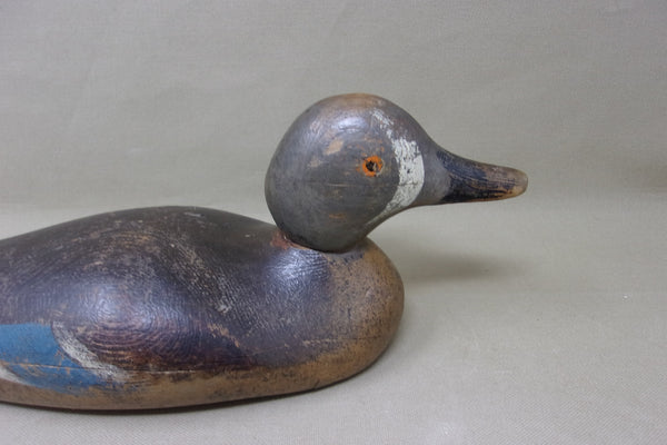 Mason Painted Eye Blue Wing Teal, Original Paint, Circa 1920 (#3750)