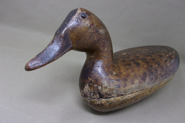 Robert Elliston Mallard Hen, All Original with Weight, Circa 1890's  (#3751)