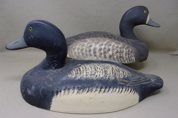 Oversized, High Headed Wildfowler Blue Bills, Pair  (#3924)