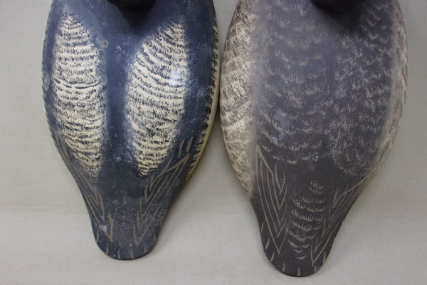 Oversized, High Headed Wildfowler Blue Bills, Pair  (#3924)