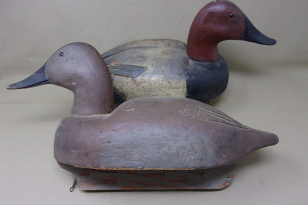 Michigan Pair Canvasbacks, Original Paint, Circa 1930's (#3930)