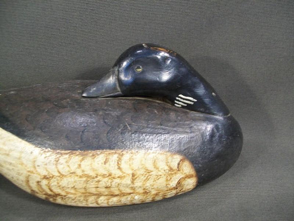 Long Island Sleeping Brant Working Wooden Decoy