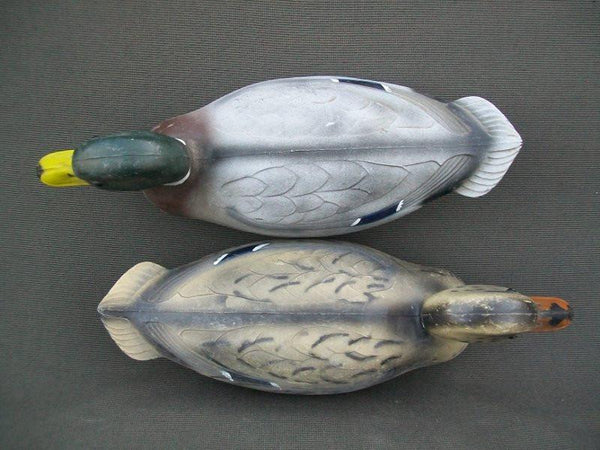 Very Early PS Olt Mallards Pair Working Decoys