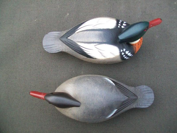 Rick Brown Third Size Red Breasted Mergansers- Pair