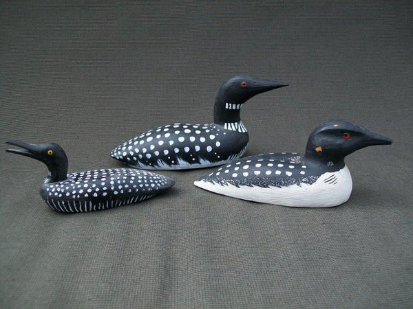 Lot of 3 small Loons from Eugene Wertz and Ron Fundell