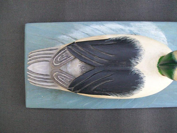 Paul Brown Bufflehead with raised wings and detail carving