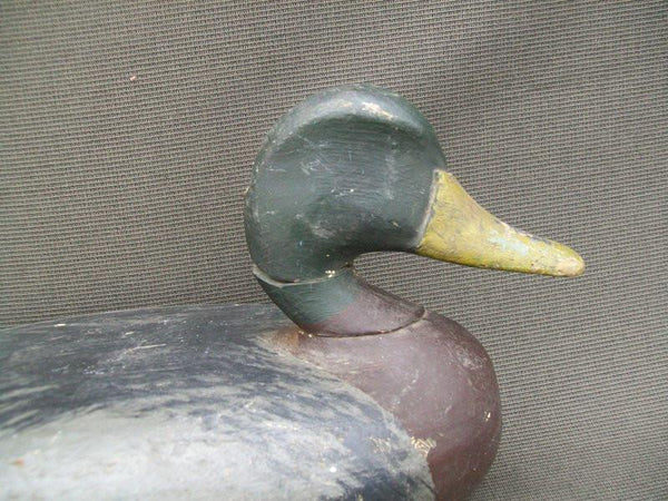 Perry Wilcoxen Mallard Drake with Lead Weight and Leather Rigging Strap.  (#2094)