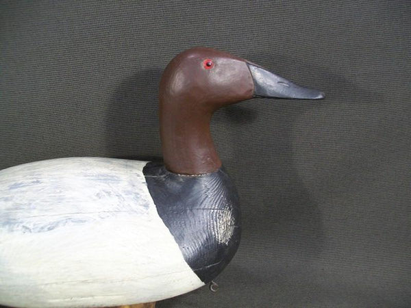 One Arm Kelley Canvasback with weighted Keel.  Nice heavy bird.  Measures 15-1/2" long, 6" wide, and 9-1/2" tall
