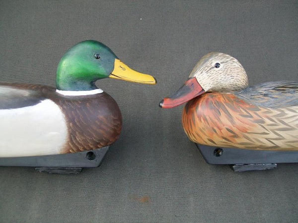 Pair of Borrett Working Mallards with Keel, Stamped