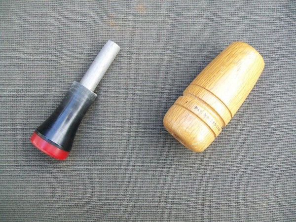 Louis Bicocchi Duck Call with metal stopper and Patent Number