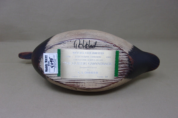 T.J. Hooker Canvasback D.U. Brass Plaque Numbered, Signed  (#4095)