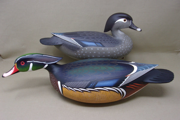 Frederick Brown Pair- Full Size Wood Ducks (#4134)