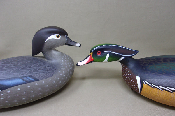 Frederick Brown Pair- Full Size Wood Ducks (#4134)
