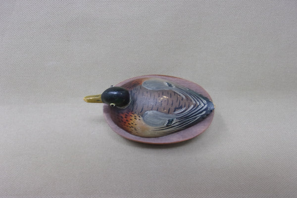 E. Hackner, Miniature Mallard Drake on weighted base (#4167)