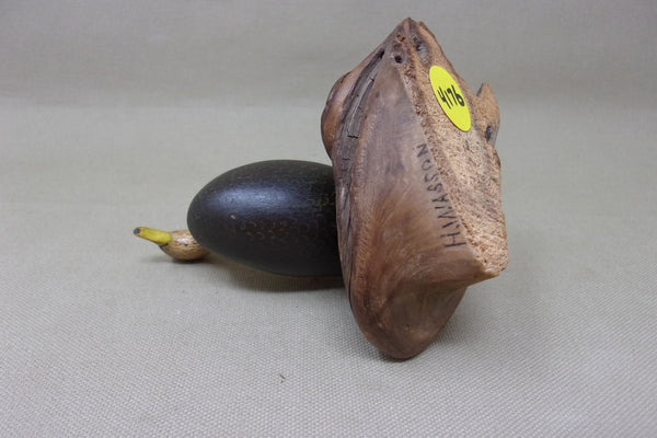 H. Wasson Miniature Standing Black Duck (#4176)