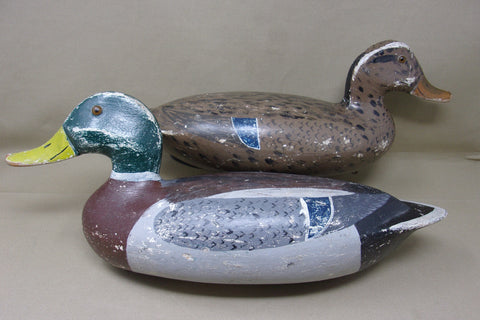 Wilford Bush Mallard Pair, Circa 1930's All original (#4223)