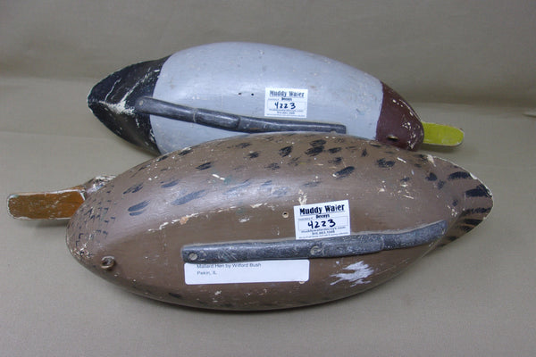 Wilford Bush Mallard Pair, Circa 1930's All original (#4223)