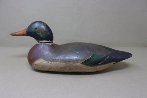 Mason Mallard Drake, Original Paint, Tack-eye, Circa 1915 (#4325)