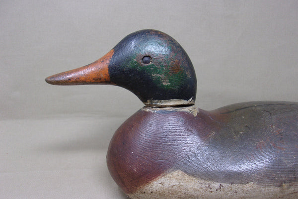 Mason Mallard Drake, Original Paint, Tack-eye, Circa 1915 (#4325)