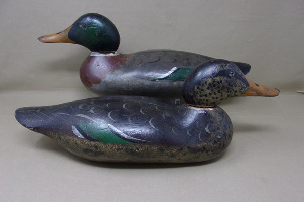 Mason Mallards Pair, All Original, Circa 1920's (#4364)