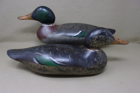 Mason Mallards Pair, All Original, Circa 1920's (#4364)