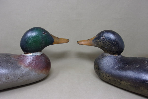 Mason Mallards Pair, All Original, Circa 1920's (#4364)