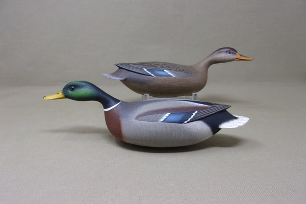 Swimmer Mallards Pair Third Size, Rick Brown (#4401)