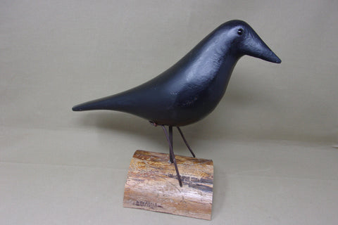 Perdew Style Crow on Wood Stand (#4416)