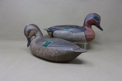 Fred Hockings Green Wing Teal Pair, Painted by Lou Schifferl (#4598)