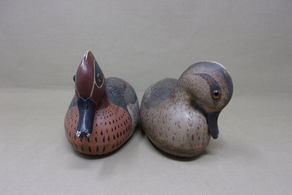 Fred Hockings Green Wing Teal Pair, Painted by Lou Schifferl (#4598)