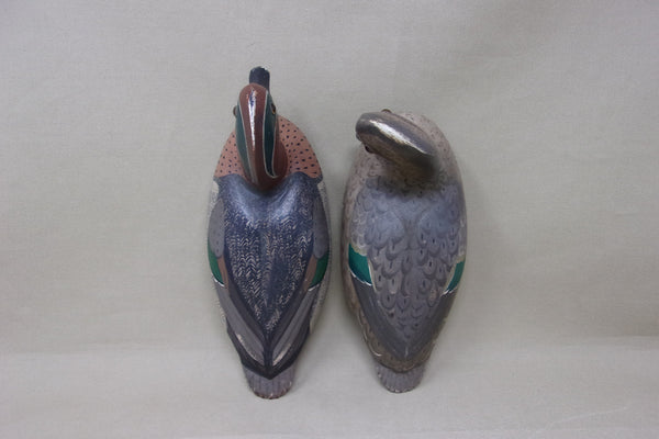 Fred Hockings Green Wing Teal Pair, Painted by Lou Schifferl (#4598)