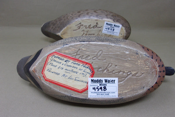 Fred Hockings Green Wing Teal Pair, Painted by Lou Schifferl (#4598)