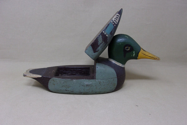 Mallard Drake Jewelry / Trinket Box, Circa 1940's (#4616)