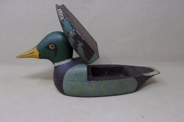 Mallard Drake Jewelry / Trinket Box, Circa 1940's (#4616)