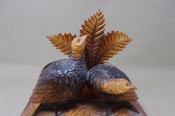Hand Carved Miniature Turkeys  (#4621)