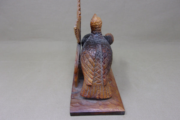 Hand Carved Miniature Turkeys  (#4621)