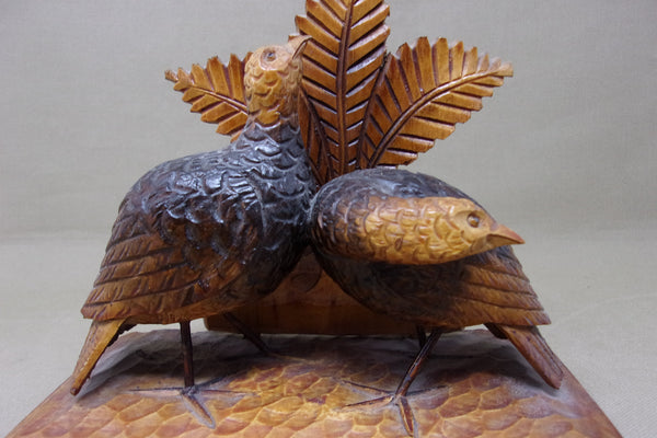 Hand Carved Miniature Turkeys  (#4621)