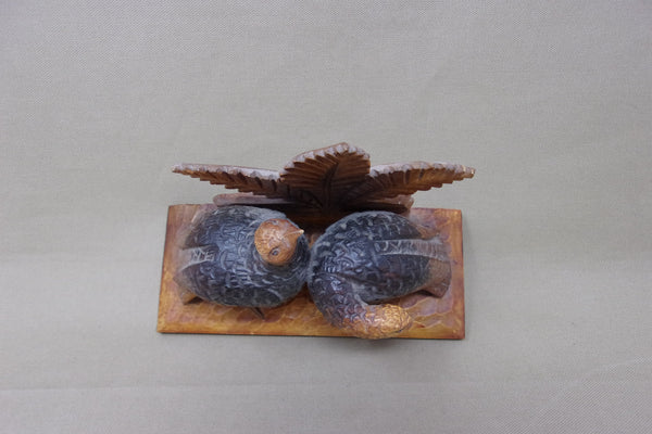 Hand Carved Miniature Turkeys  (#4621)