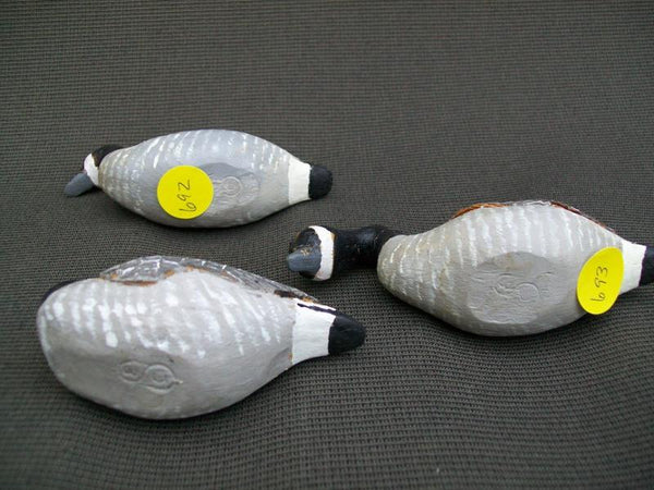 Lot of 3 Wooden Miniature Canada Geese
