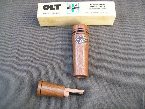 PS Olt DR-115 Wooden Duck Call in box with paperwork