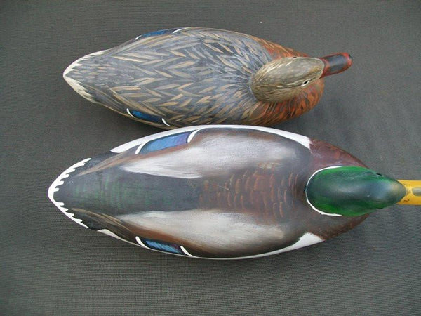 Pair of Borrett Working Mallards with Keel, Stamped