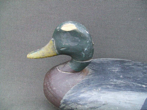 Perry Wilcoxen Mallard Drake with Lead Weight and Leather Rigging Strap.  (#2094)