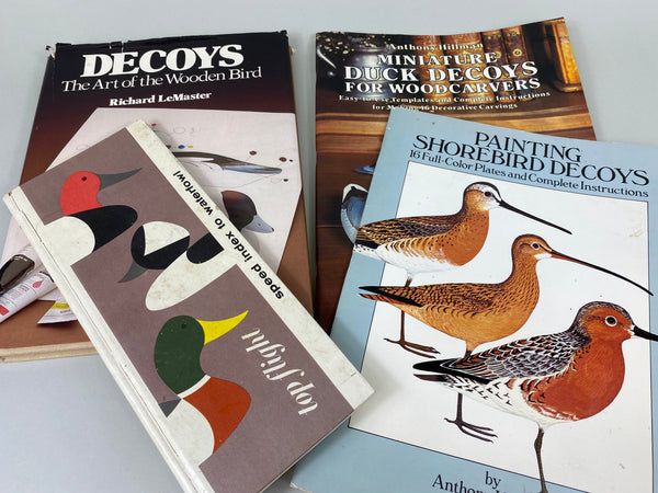 Lot of 4 Books for Carving and Painting Decoys as well as an Index to Waterfowl