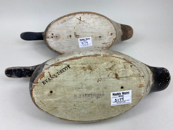 Pair Evans Factory Canvasback, Stamped, Brand (#5174)