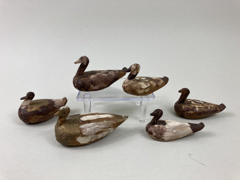 Lot of 6 Folky Miniature Decoys (#5355)