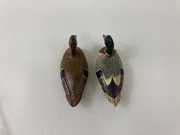 Pair Perdew Style Miniature Mallards by Bud Hinck (#5364)